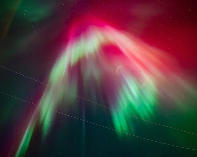 Aurora corona over Sandy Bay